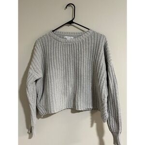 chunky knit sweater crop cozy cottagecore coastal grandma soft girl minimalist